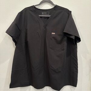 Figs Black Catarina One Pocket Scrub Top size 4XL 4X